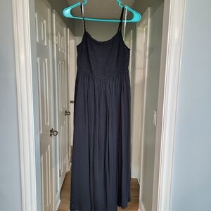 5/$20 Wild Fable Ruched Smocked Bust Dress Midi Black Large L